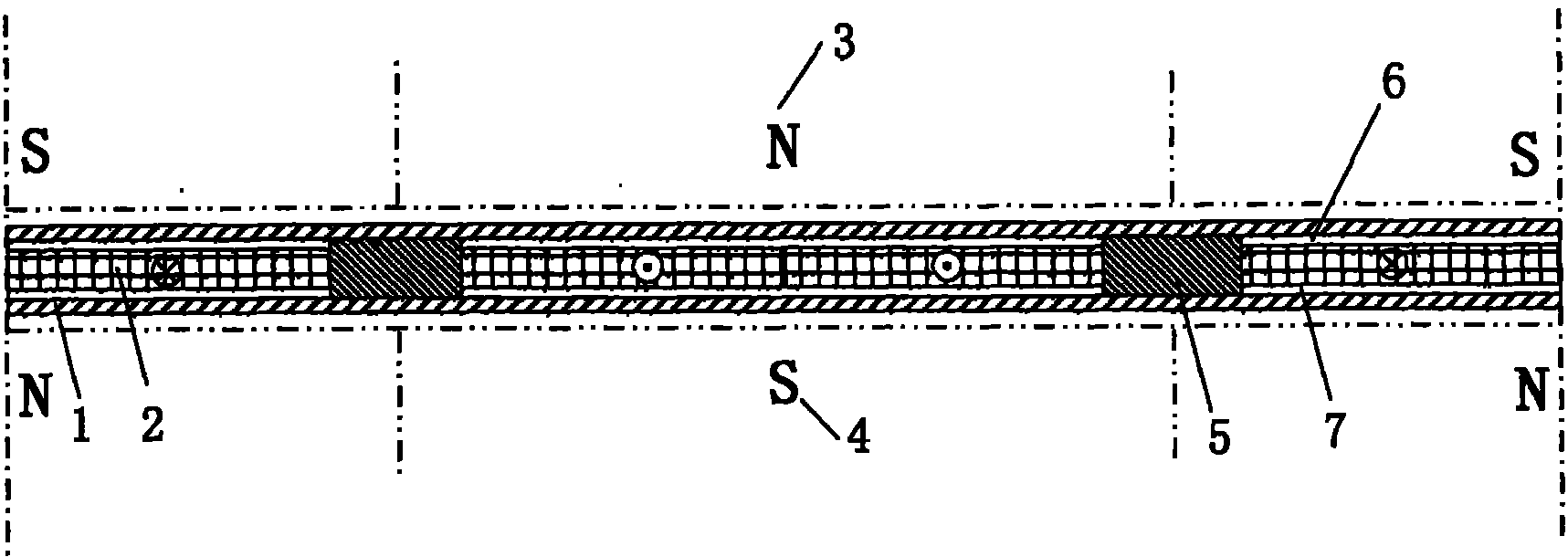 Direct liquid cooling and heat shielding type sandwich-structured motor armature