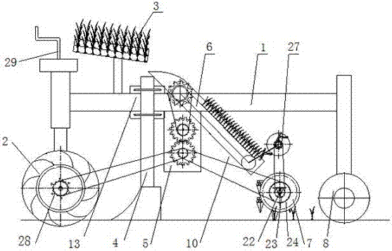 Dry land rice pot body potted seedling transplanting machine