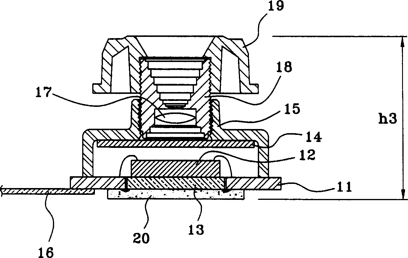 Image sensor assembly and its mfg. method