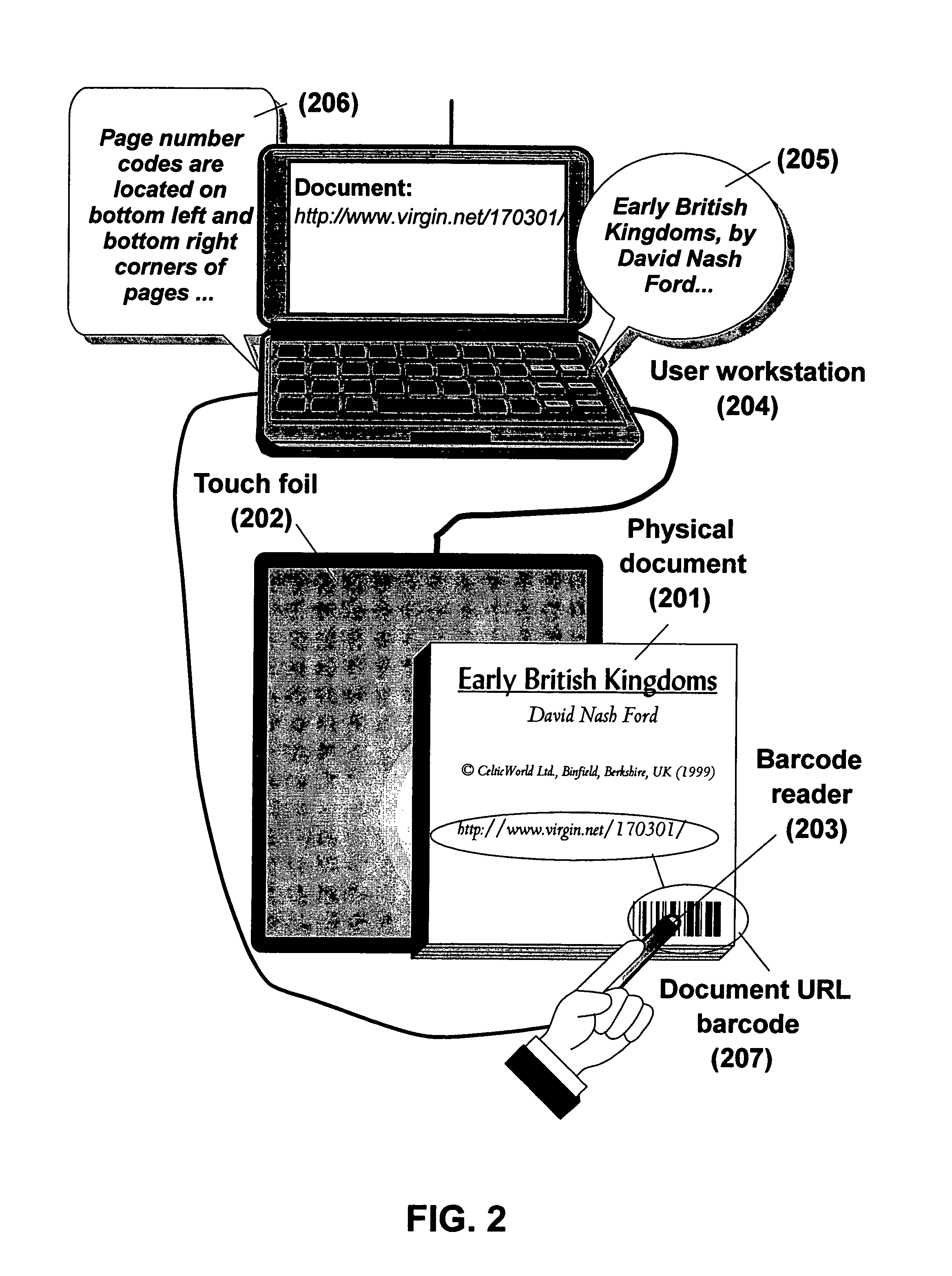 System and method to enable blind people to have access to information printed on a physical document