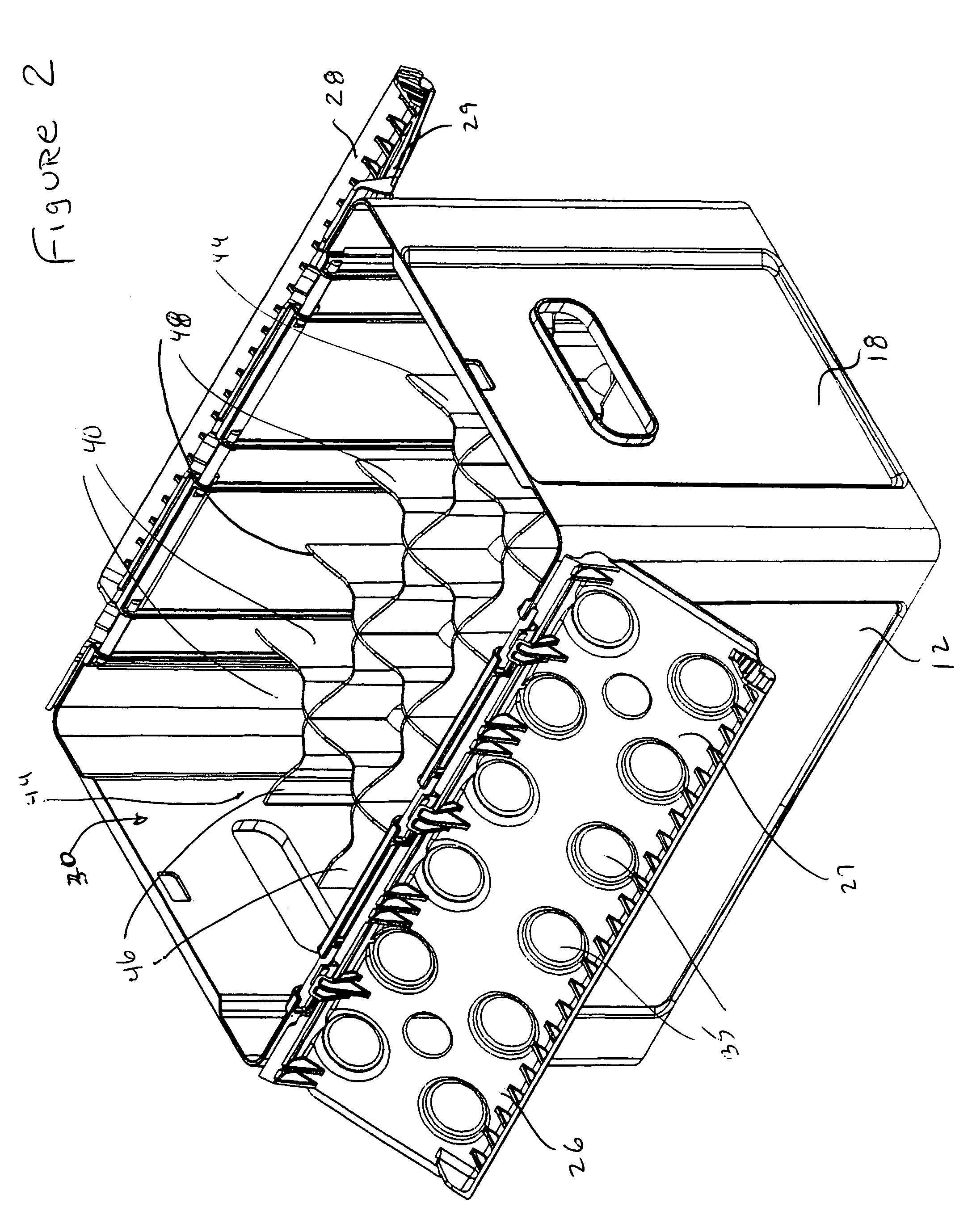 Crate for bottles and other containers