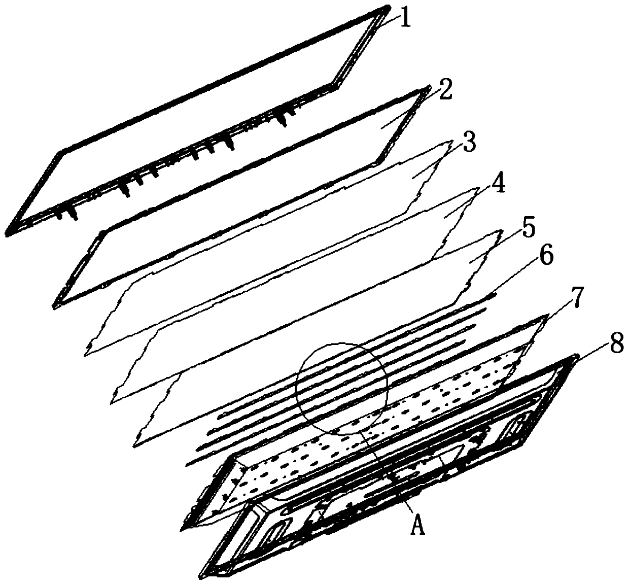 Television backlight film and manufacturing process thereof