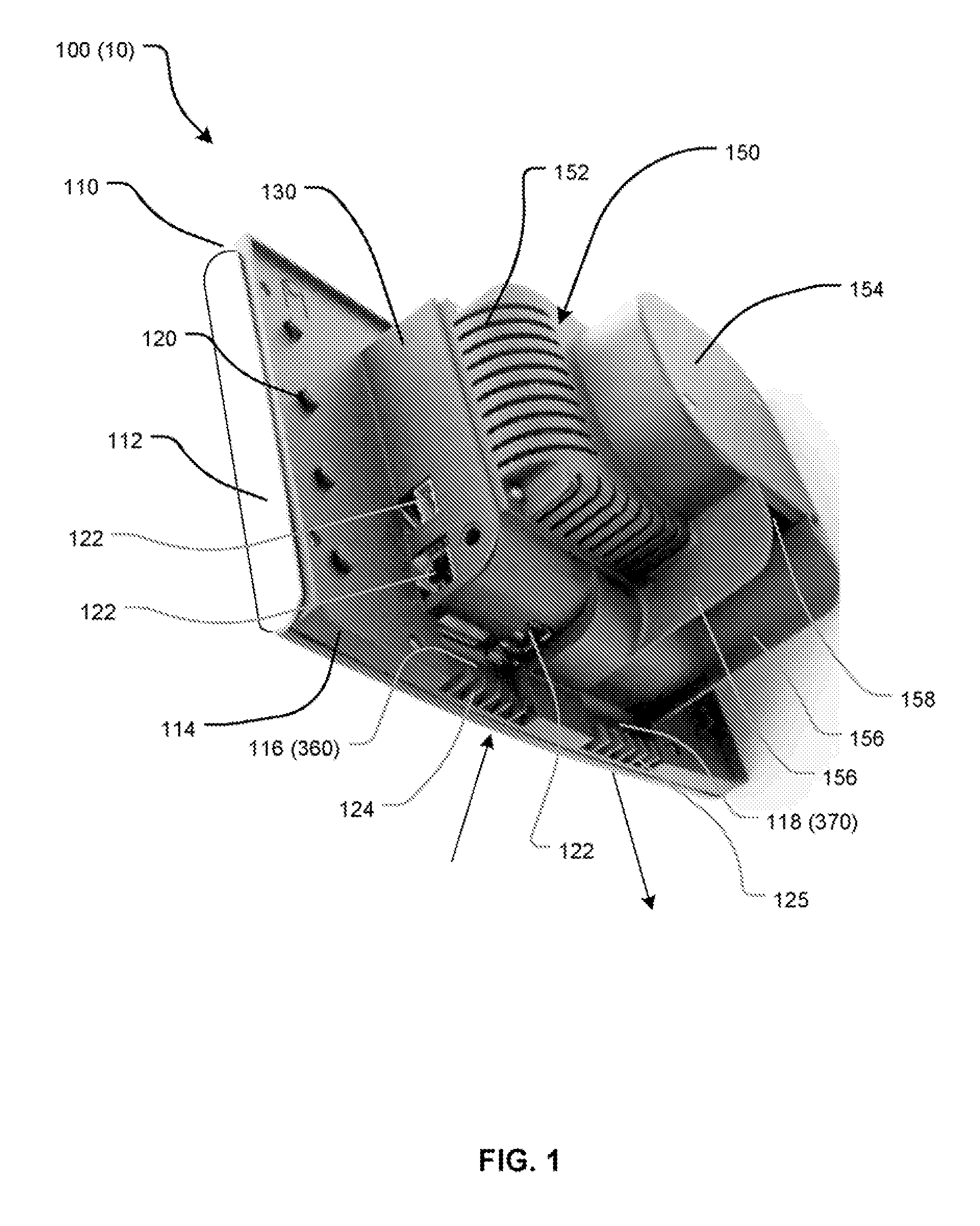 Air-cooling system configuration for touch screen