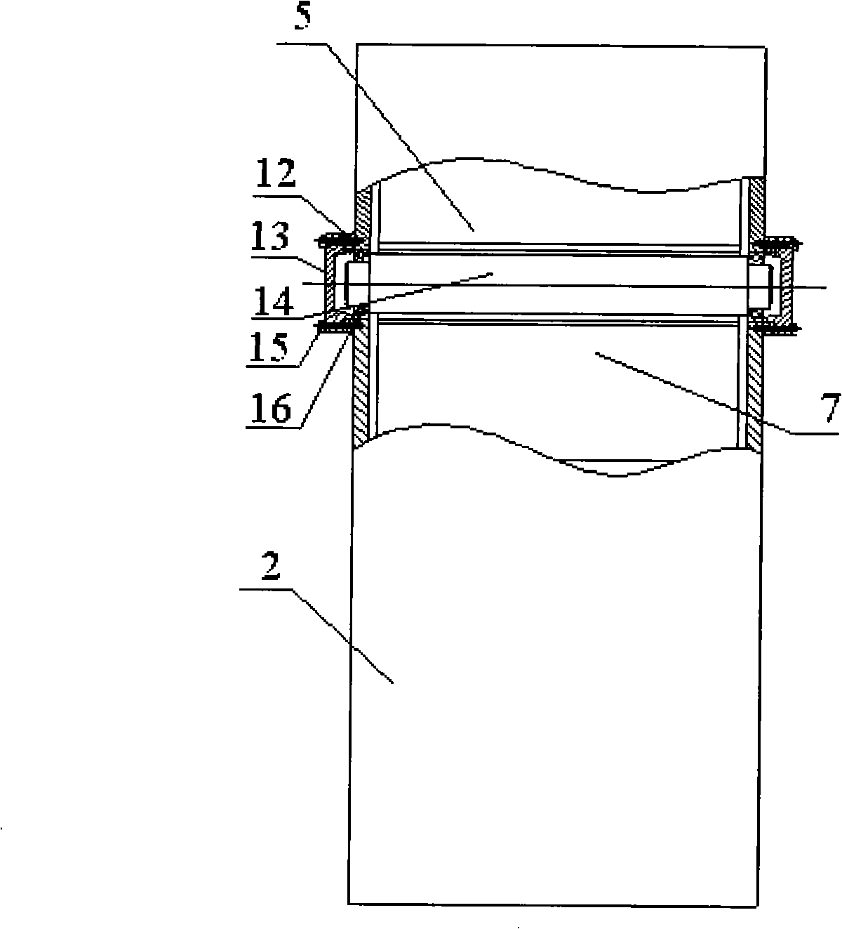 Impulse type cereal flux detection device