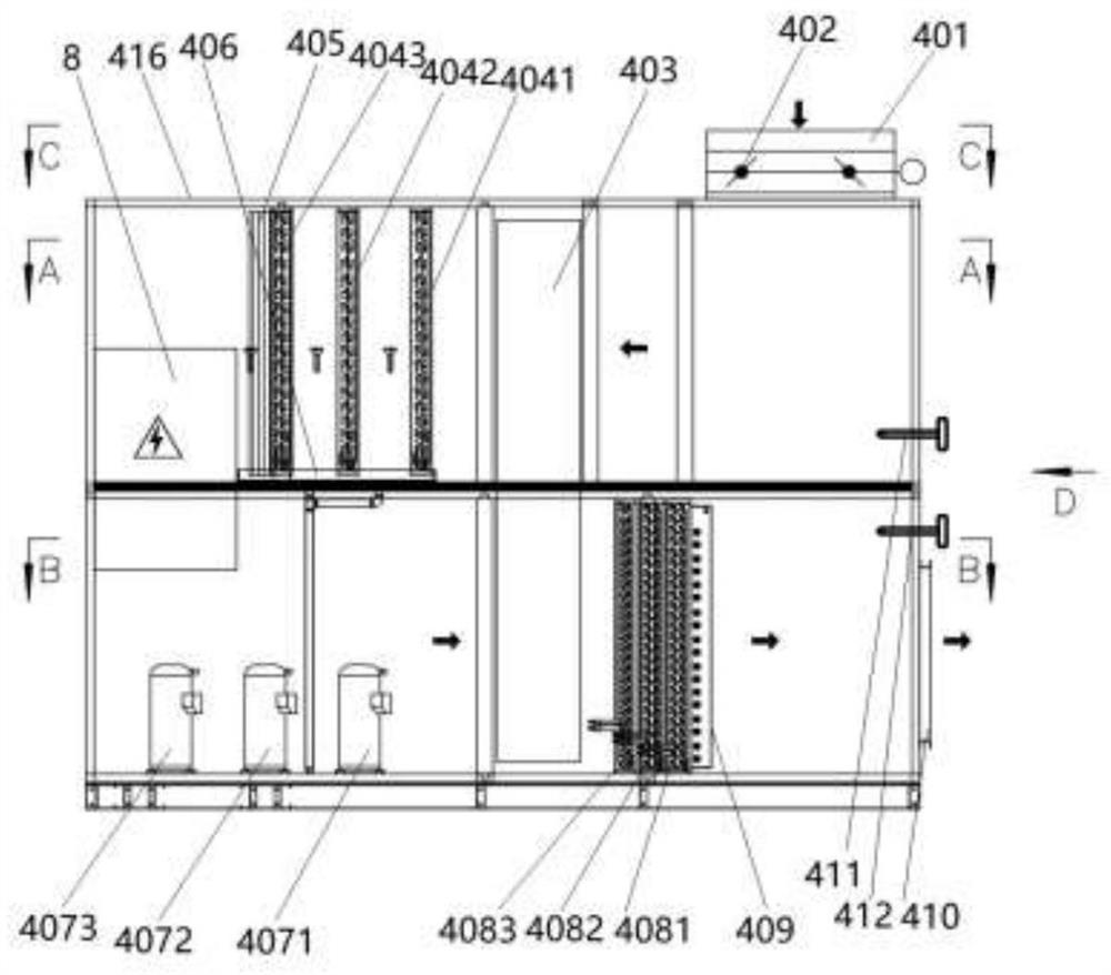 Grain drying dehumidifying heat pump unit and grain drying circulation heat pump system