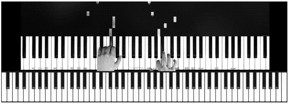 Large screen display teaching system of intelligent piano