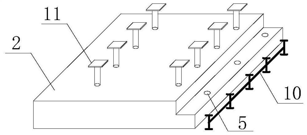 Cement pavement slab staggering treatment structure and construction method