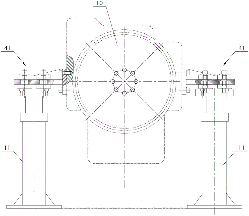 Damping unit, damping device and engine test system using damping device