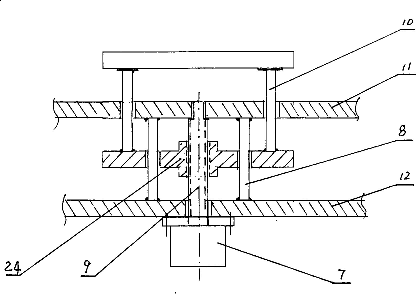 Simulation experiment bench for stope mining machinery