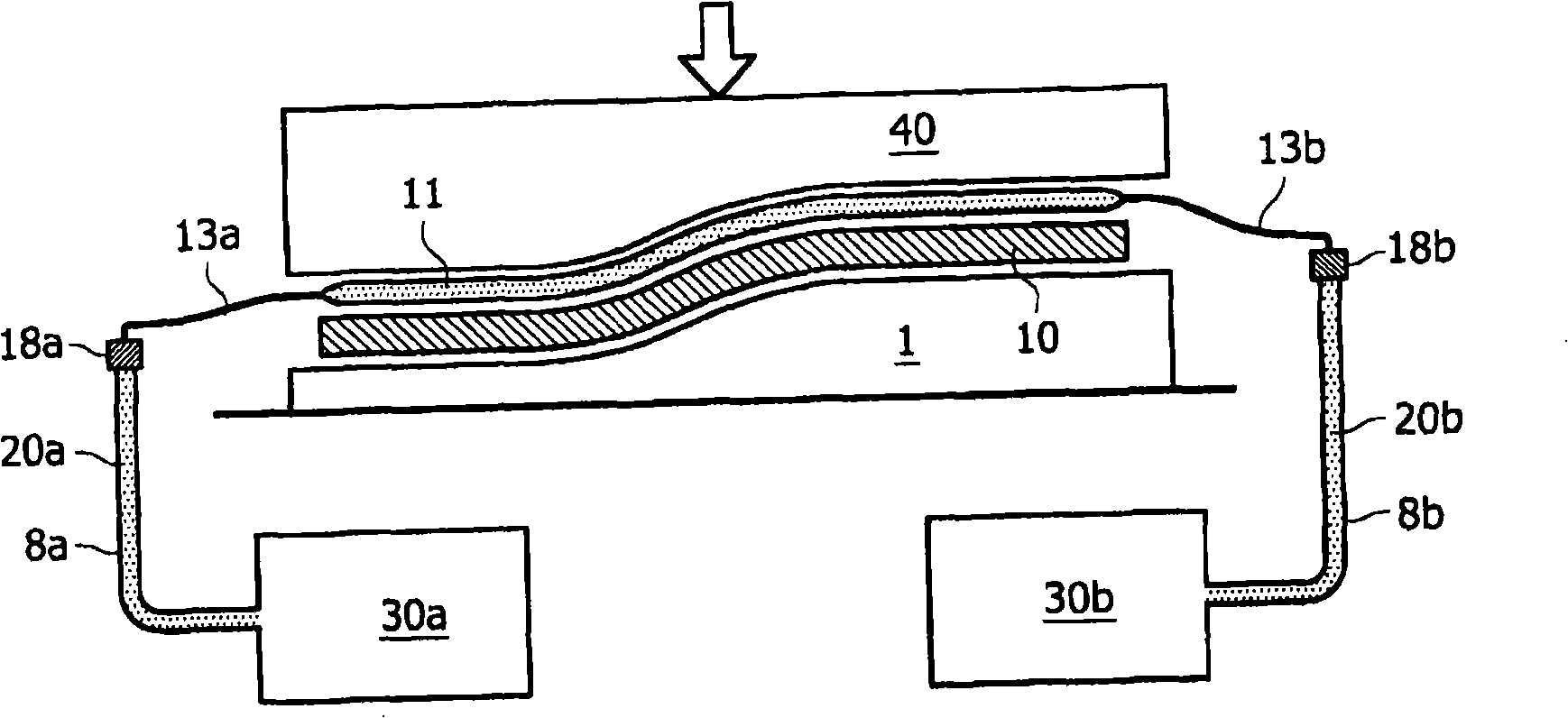 Method and device for adhering components to a composite molding