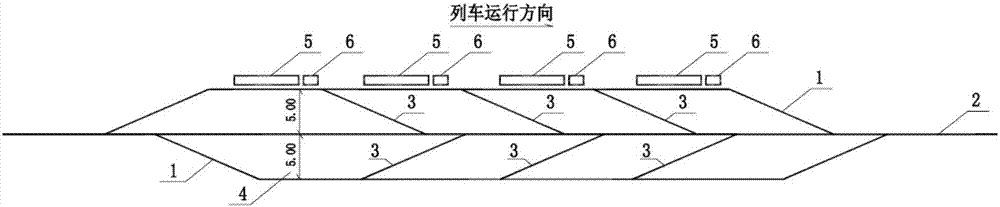 Wire harness structure design of "2 arrival and departure tracks and 1 locomotive running track between 2 arrival and departure tracks" in heavy haul railway marshalling yard