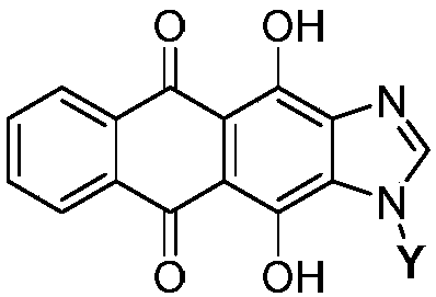 Anthraquinonoimidazole nucleoside analog and synthetic method and application thereof