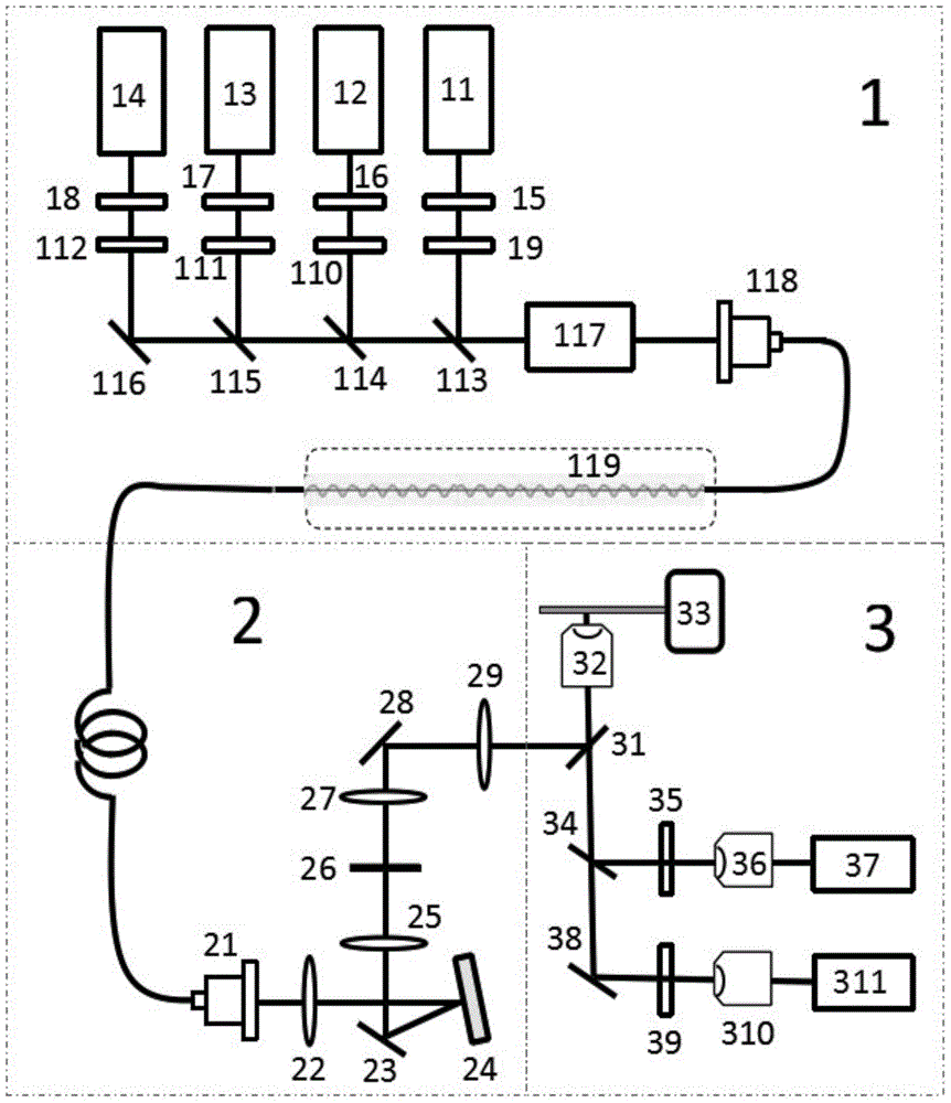 Nonlinear Structured Illumination Microscopic Imaging Method and System