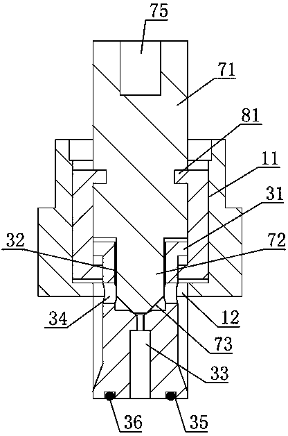 Pilot-operated type electromagnetic valve in bottle opening valve