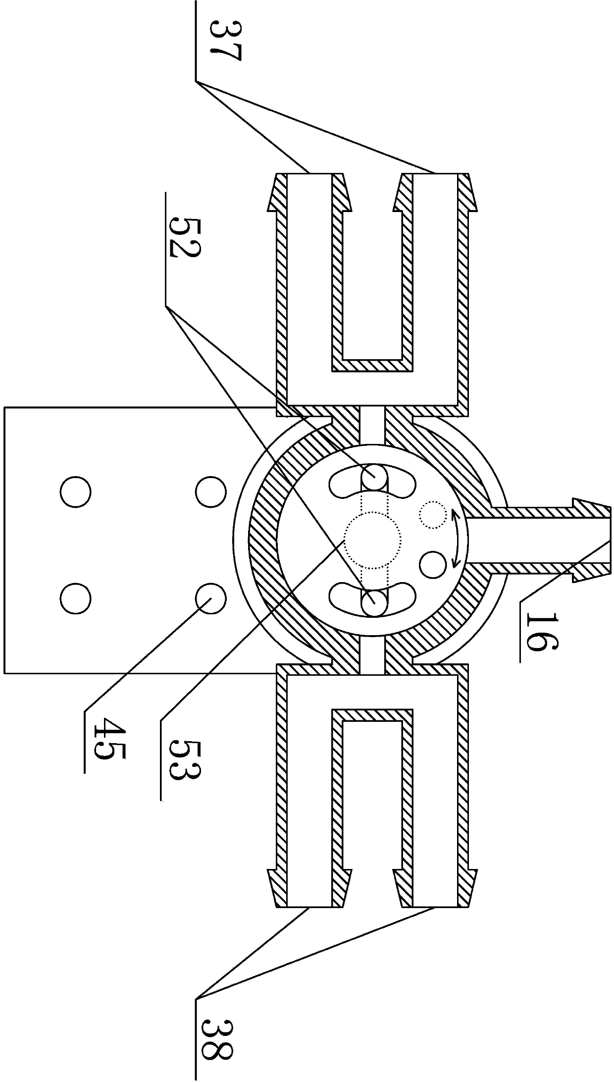 Side-blown synchronous scrubbing windscreen wiper reversing by double wiper blade shafts