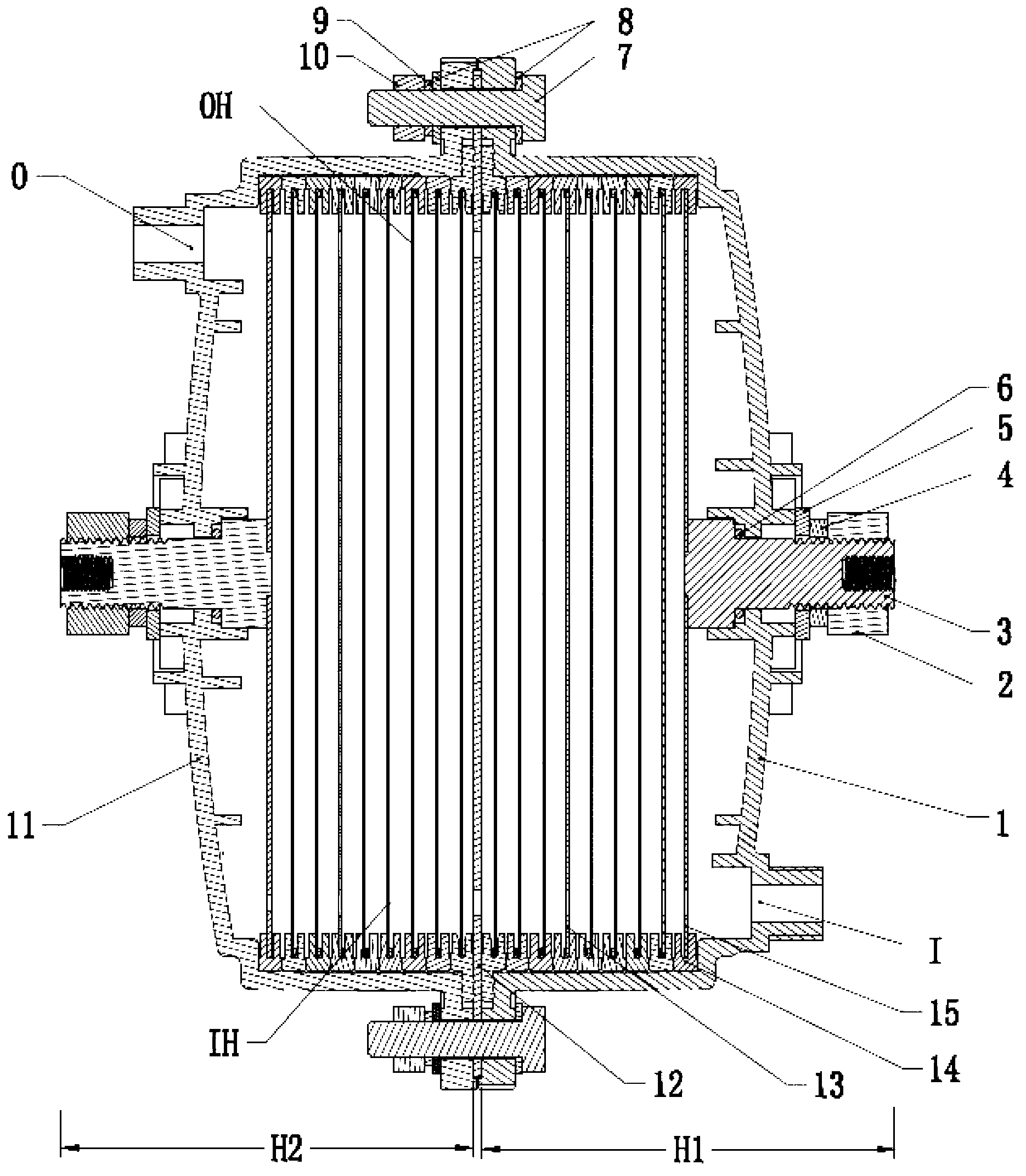 Series-parallel combined high-efficient hydrogen oxygen electrolytic bath