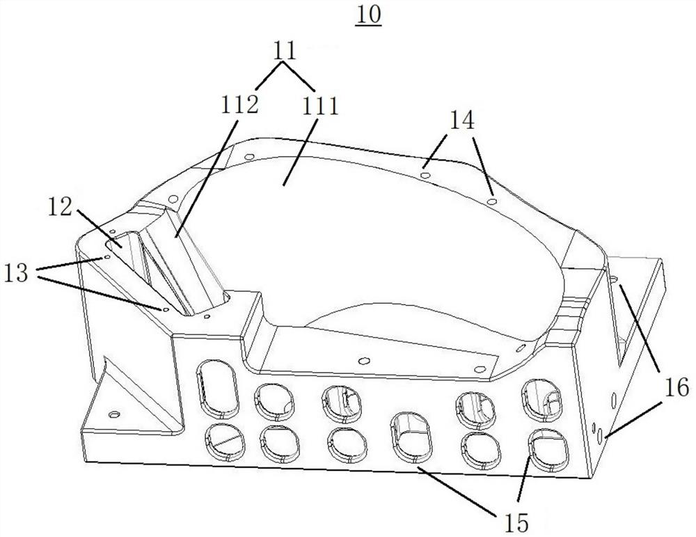 Hot-pressing tank forming mold and forming method for composite material blade of ship propeller