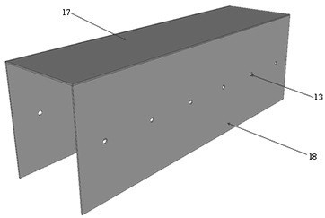 Prefabricated stiff concrete shear wall panel with U-shaped anchor steel plate, fabricated stiff concrete shear wall and manufacturing method