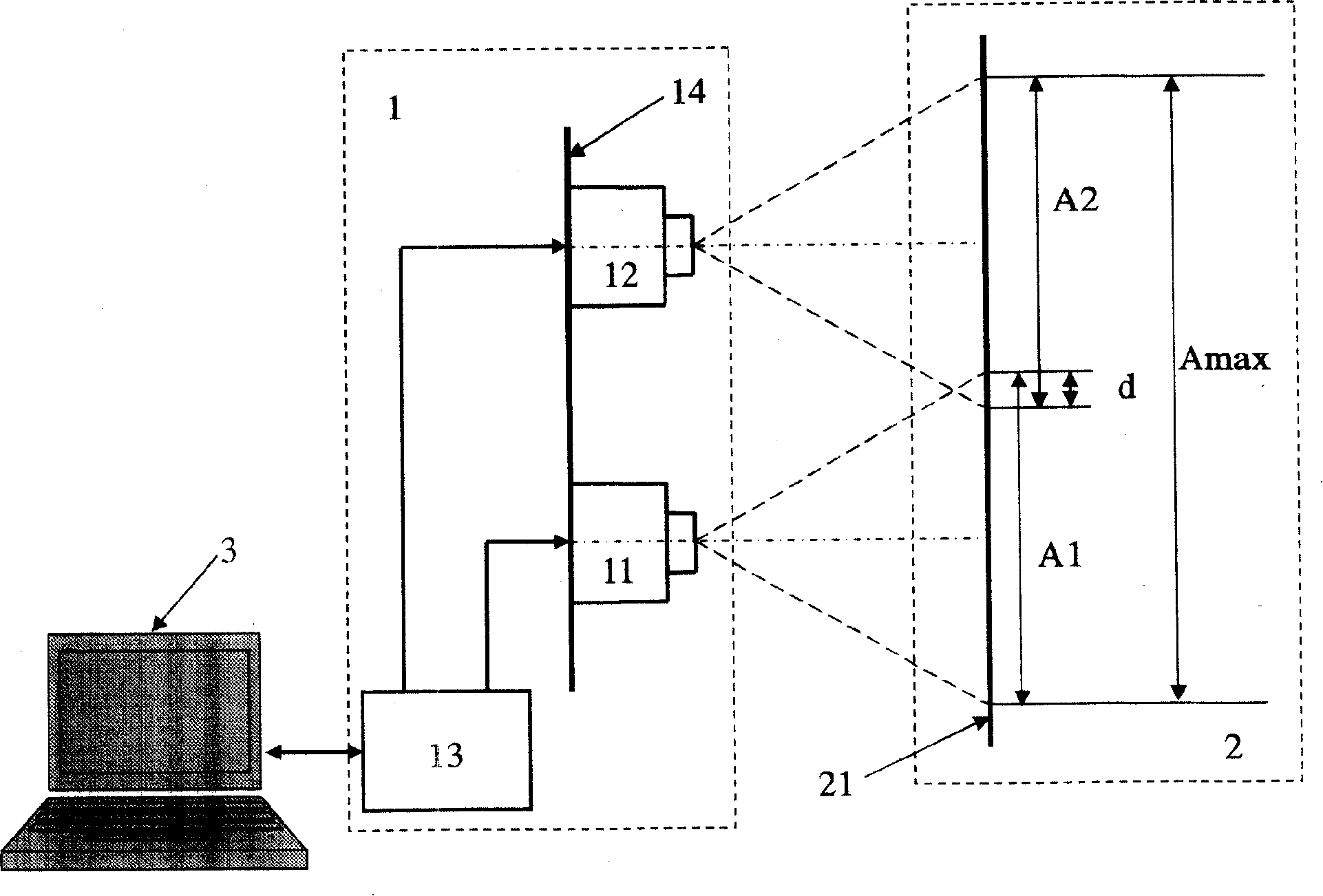 Double-camera video frequency large-deformation measurement method and video frequency extension device based thereon