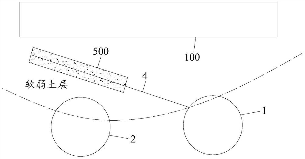 Shield tunnel construction and reinforcement method for underneath passing through existing tunnel in upper-soft and lower-hard stratum