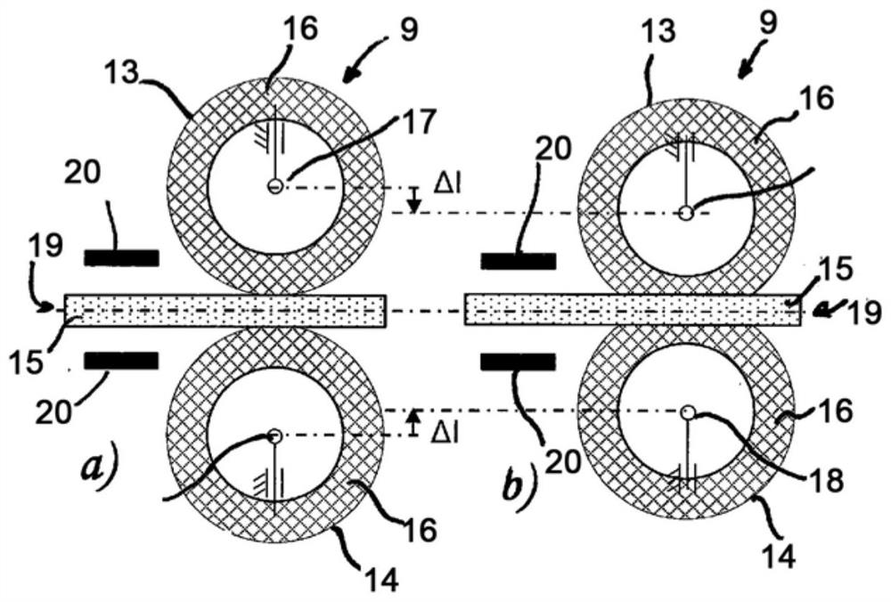 Device for pressing flat material