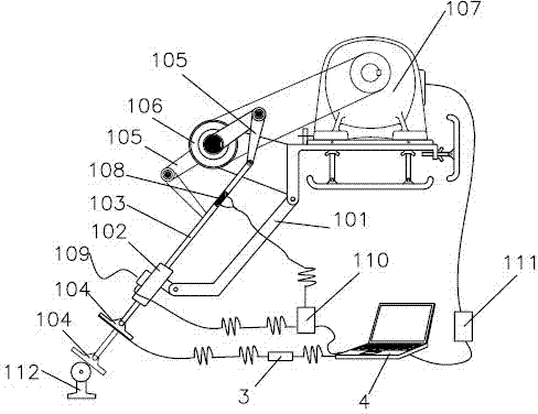 Detection system for fatigue-resistant performances of automobile brake and accelerator