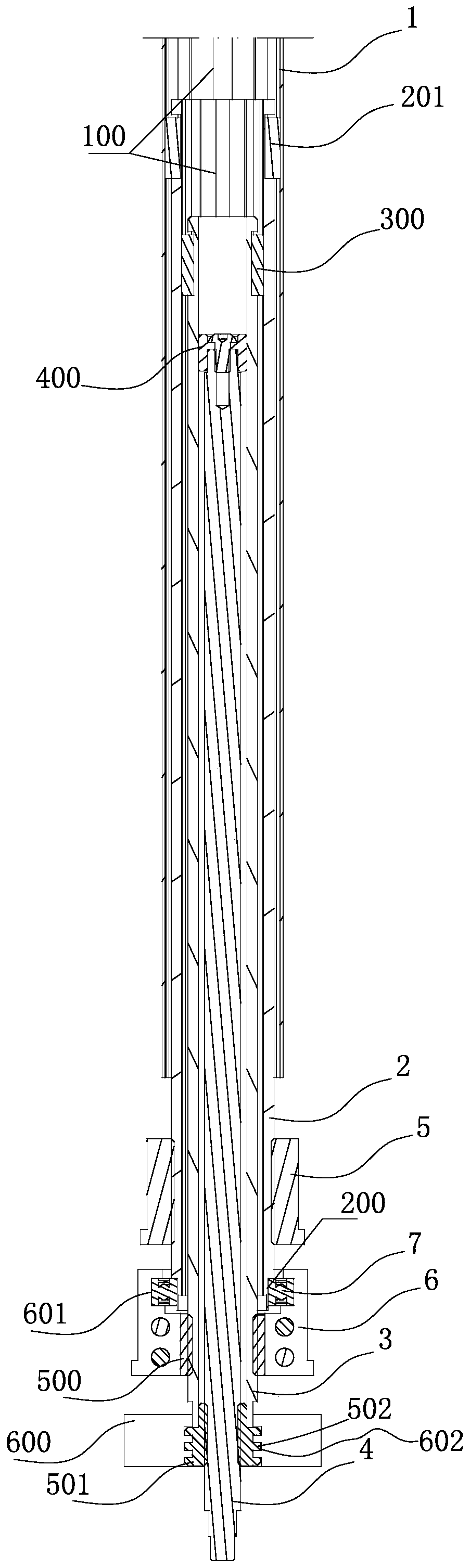 Linear transmission assembly and lifting table leg with application of linear transmission assembly