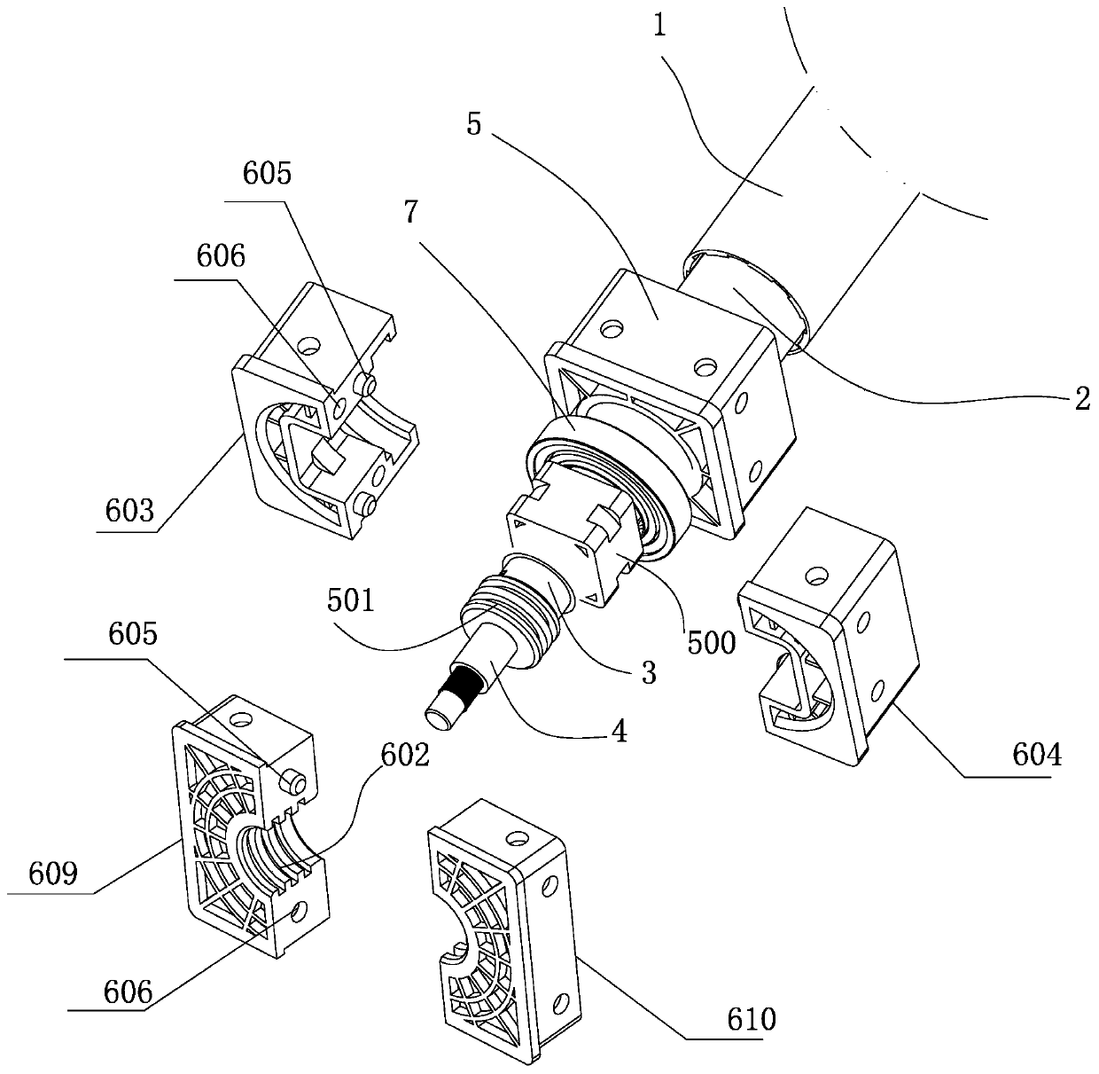 Linear transmission assembly and lifting table leg with application of linear transmission assembly