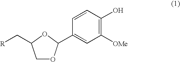 Vanillin Acetals and Sensory Stimulant Composition Containing the Same