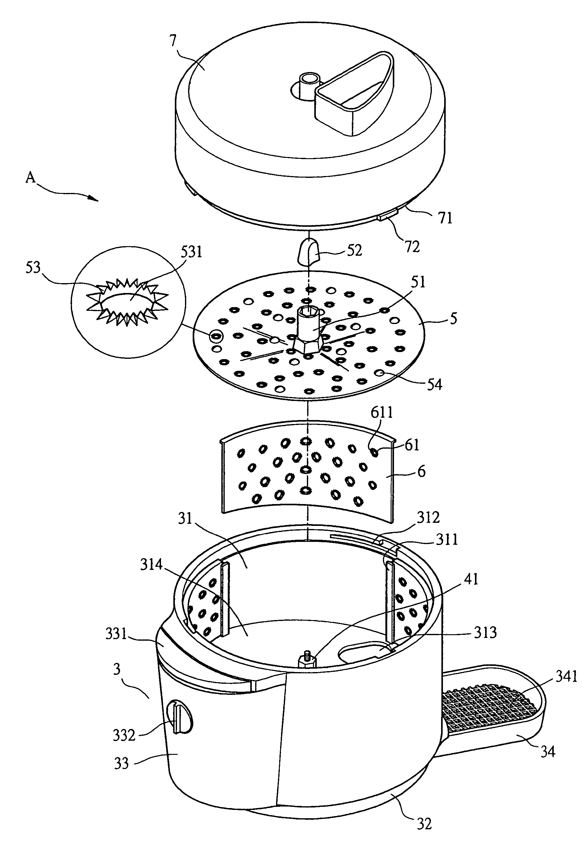 Fruit skin peeling device