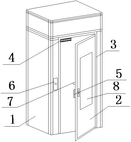 ATM protection cabin integrating magnetic lock and motor lock