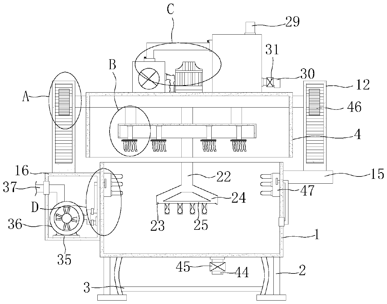 Rope head glue dipping device for rope for clothing