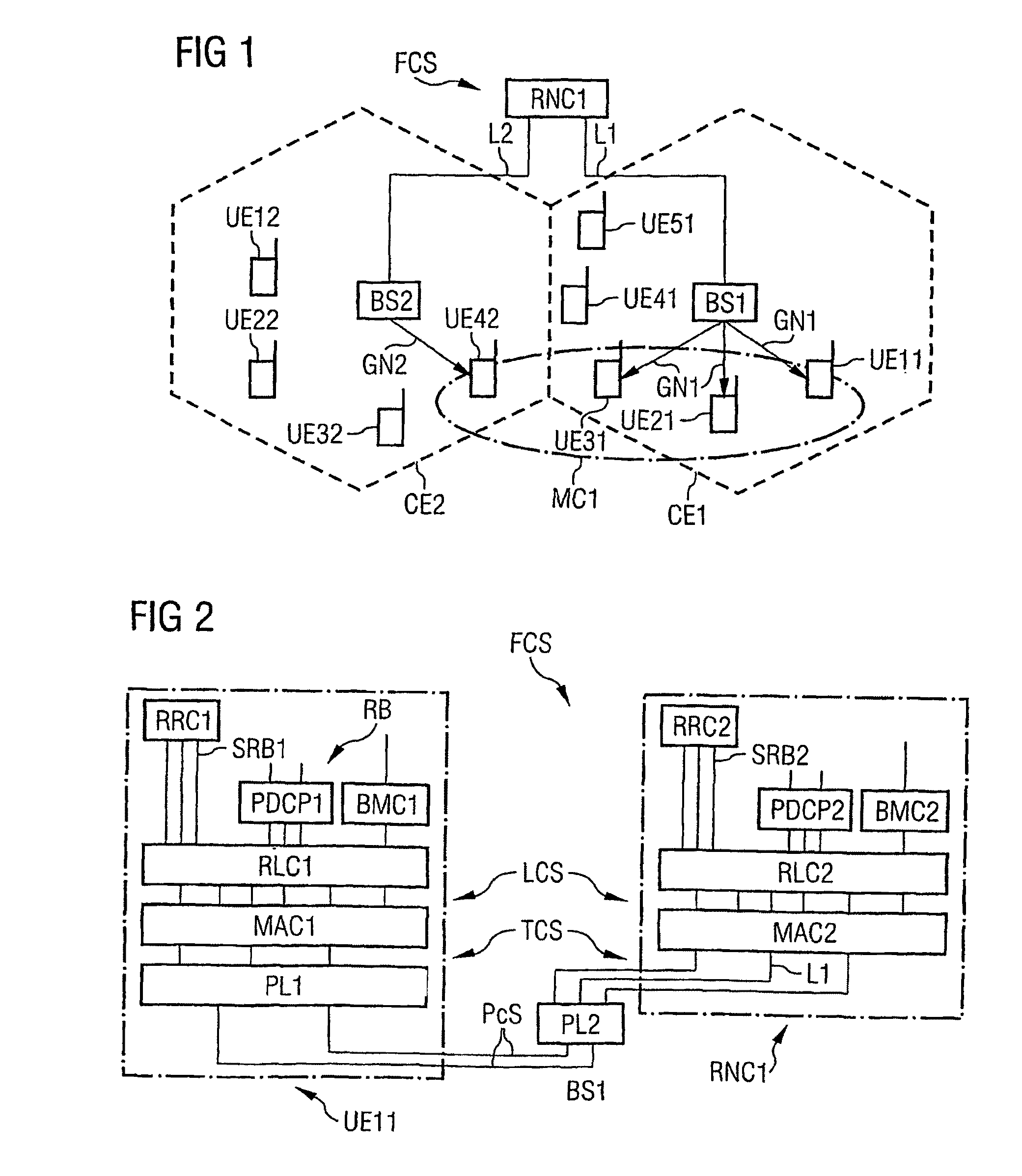 Method, subscriber device and radio communication system for transmitting user data messages