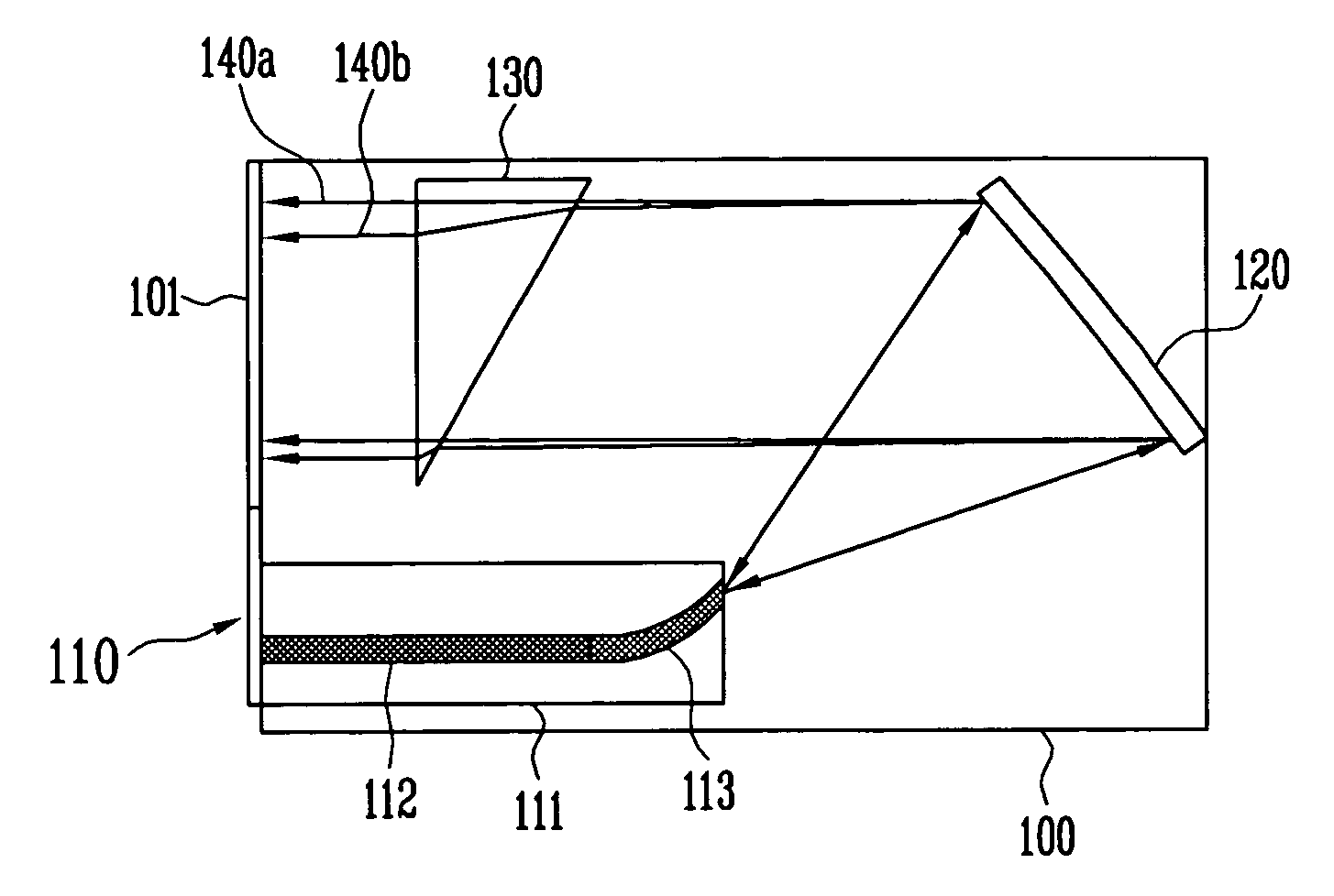 Tunable external cavity laser diode using variable optical deflector