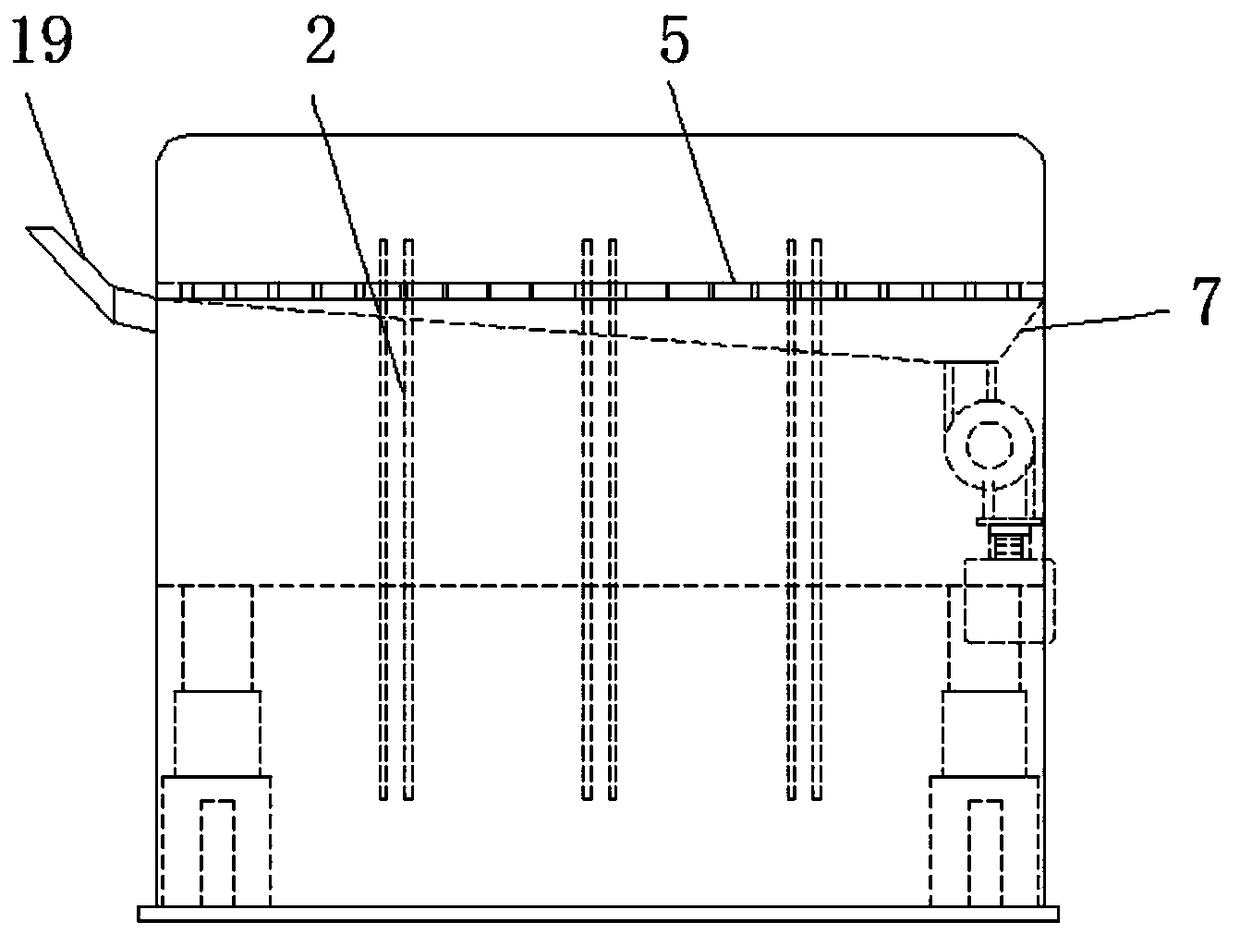 Board grinding device with dust collecting effect