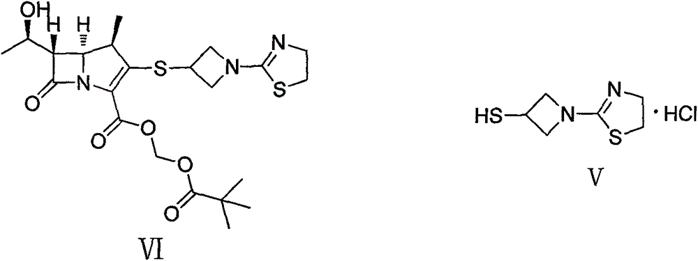 Preparation method of 1-(4, 5-dihydro-2-thiazolinyl)-3-mercaptoazetidine hydrochloride