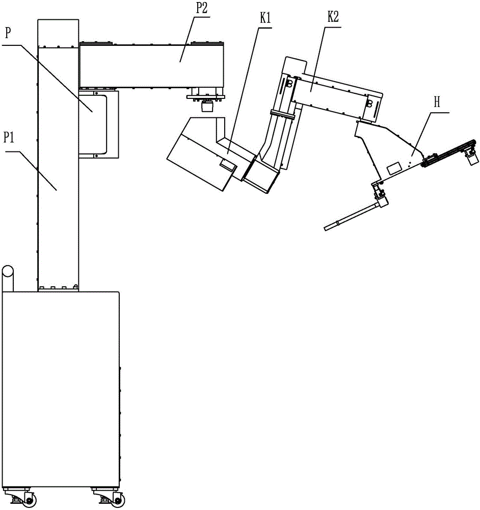 Minimally invasive robot mirror-holding mechanical arm