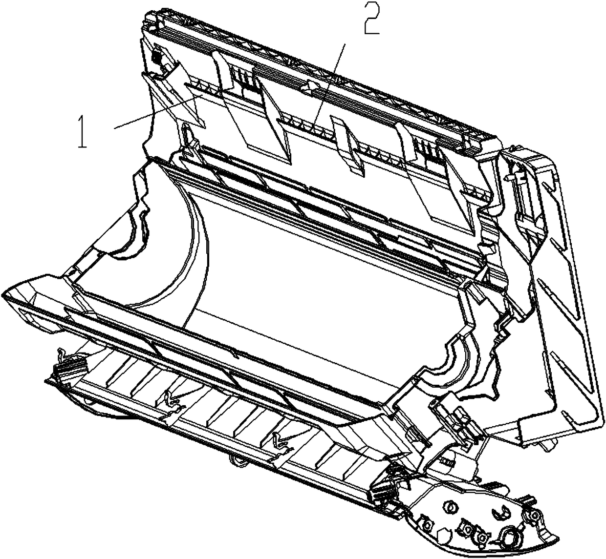 Bottom shell structure and air conditioner with same