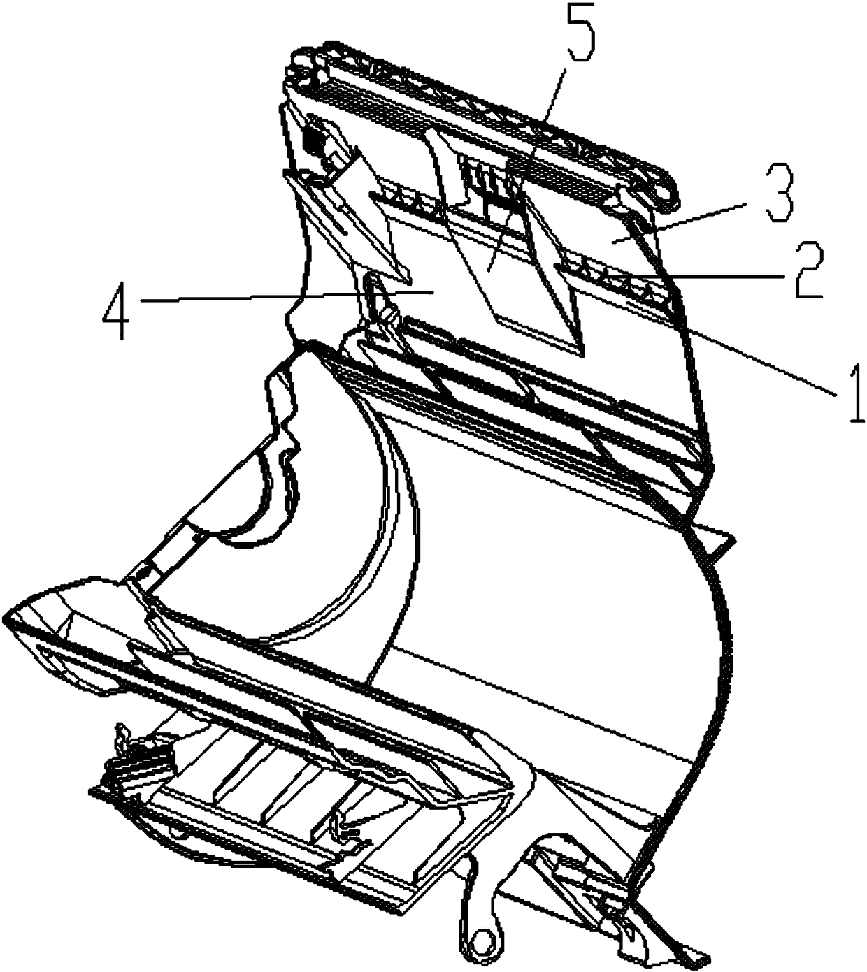 Bottom shell structure and air conditioner with same