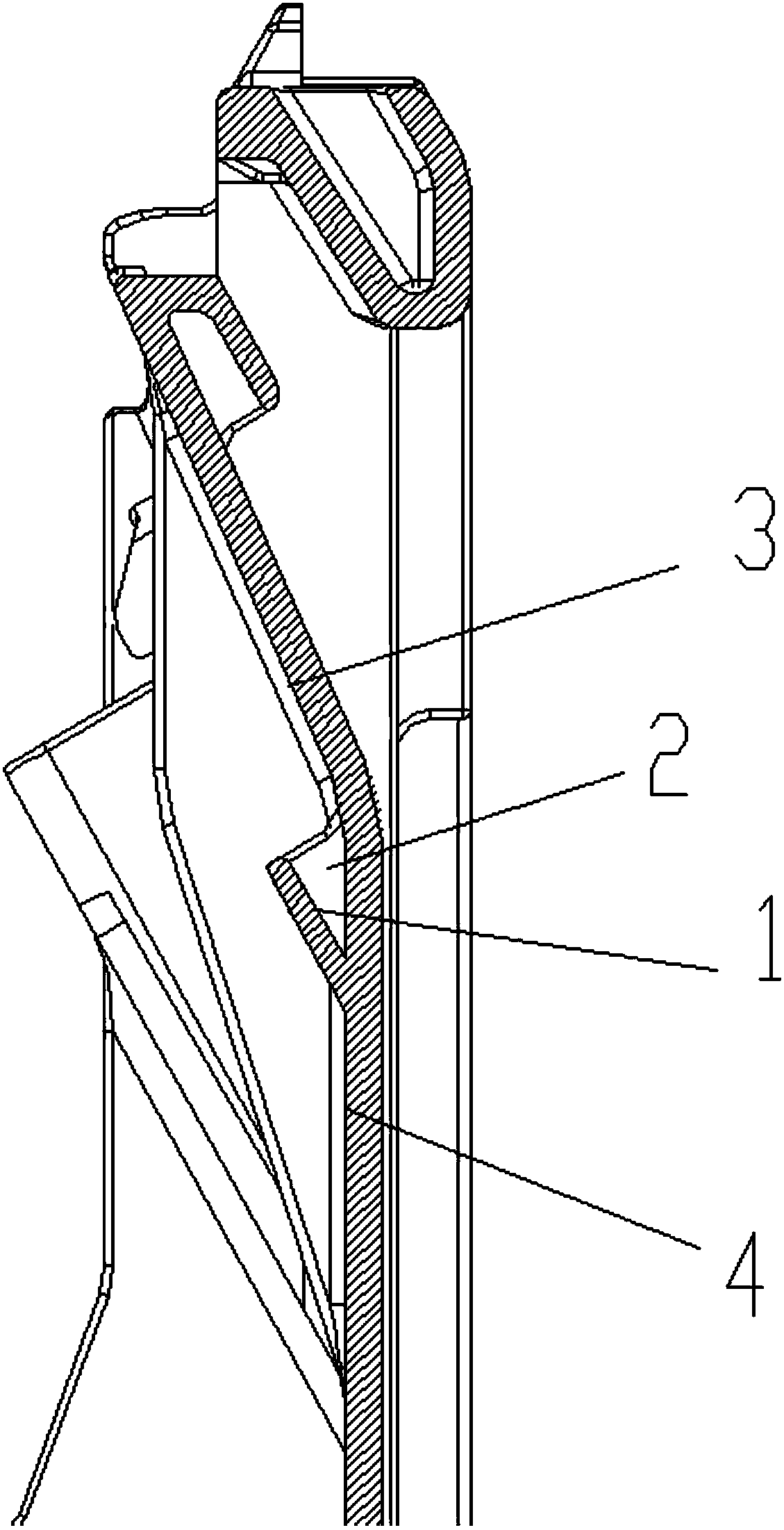 Bottom shell structure and air conditioner with same