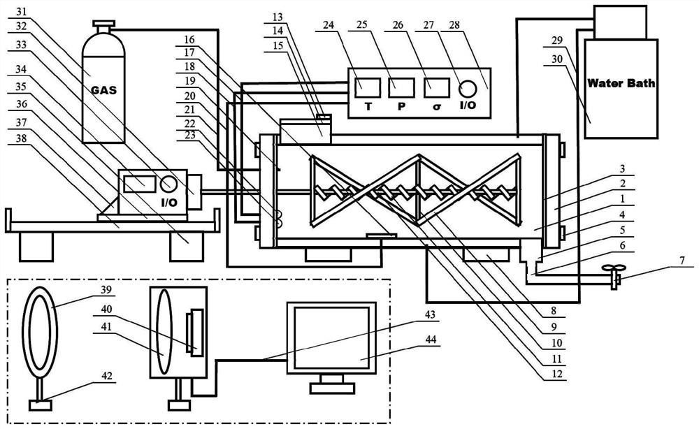 Device for testing wall adhesion temperature of high-water-content gas-dissolved crude oil