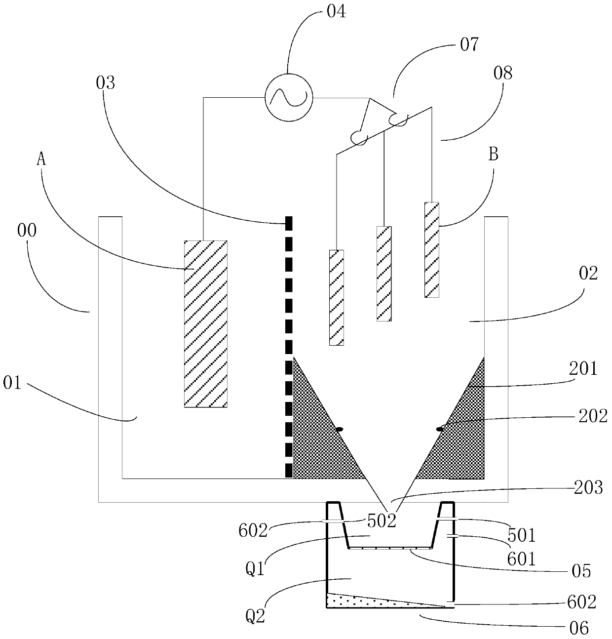 Liquid filter equipment containing sediment