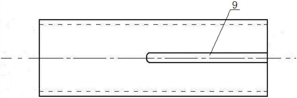 Device and method for leading out optical fiber grating sensor from composite axle tube