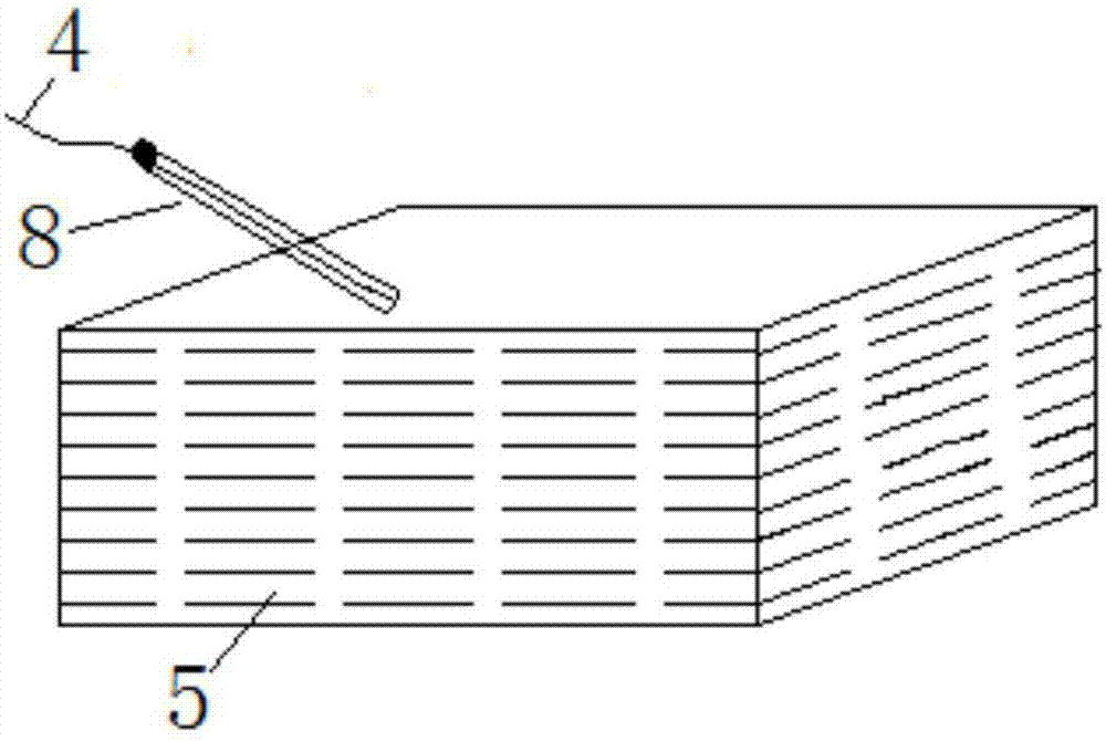 Device and method for leading out optical fiber grating sensor from composite axle tube