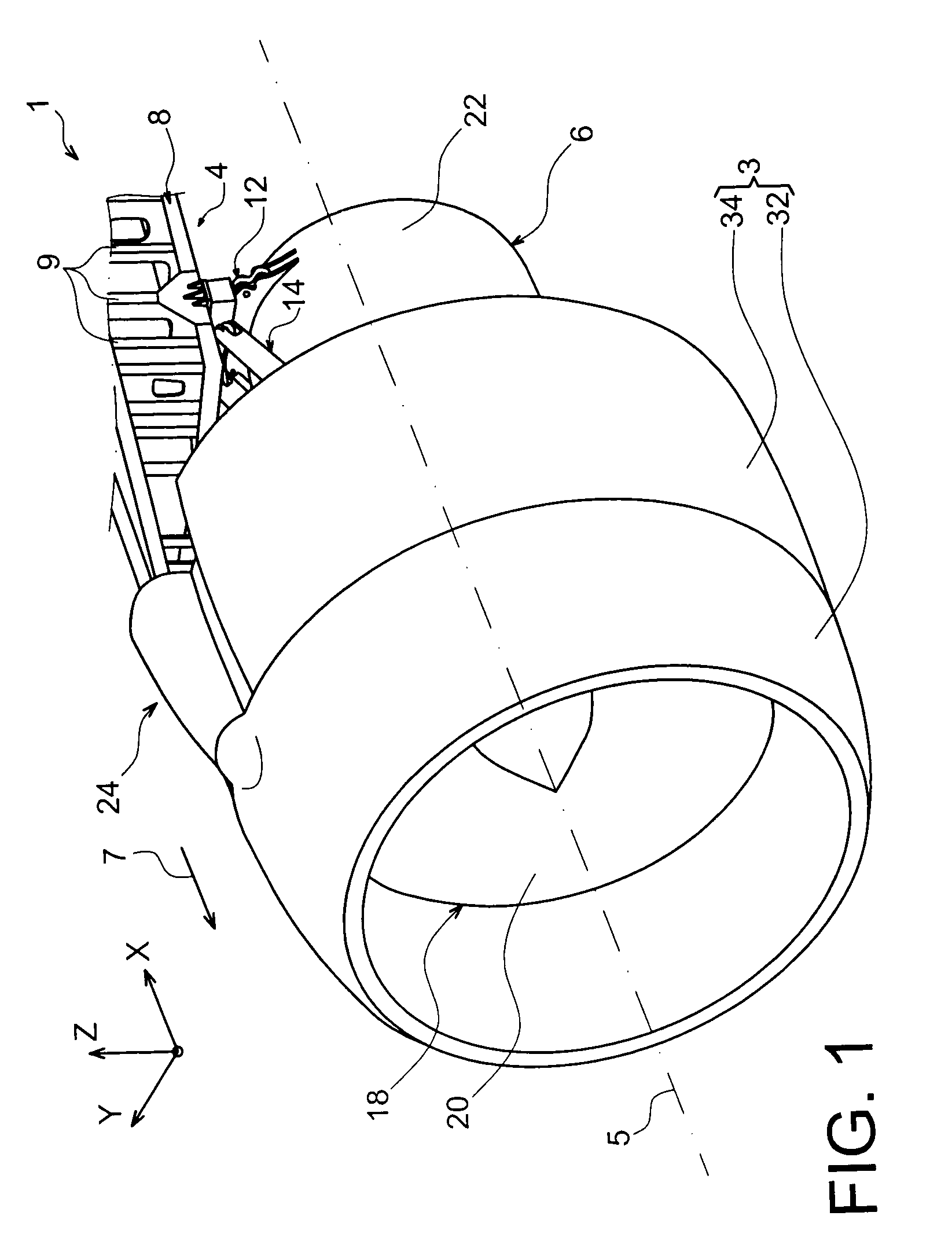 Aircraft engine assembly comprising a fan cowl-supporting cradle mounted on two separate elements