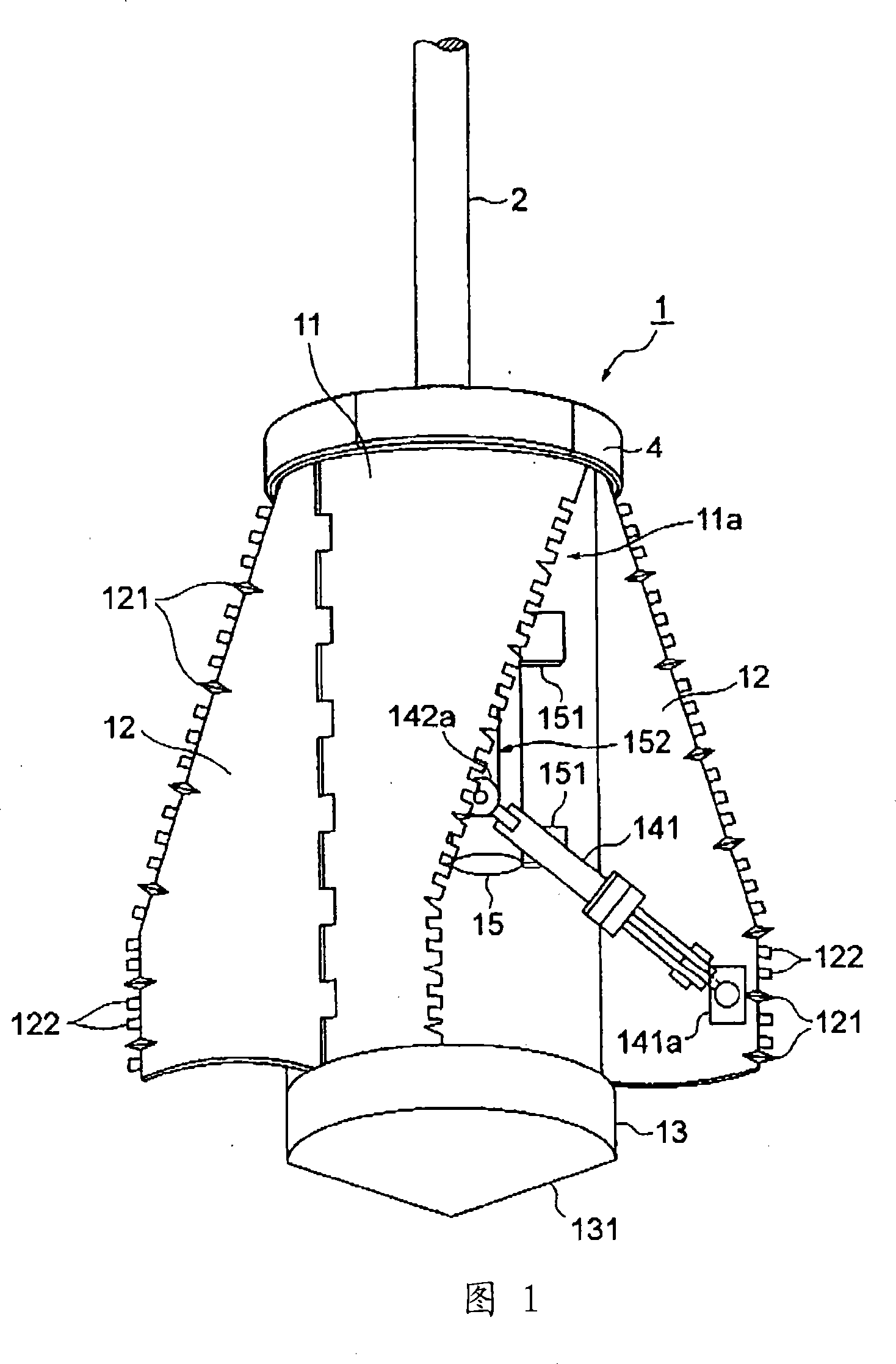 Bottom enlarging basket bucket