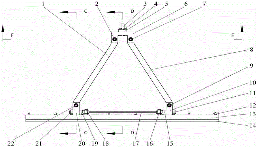 Metal material monoaxial performance test clamp