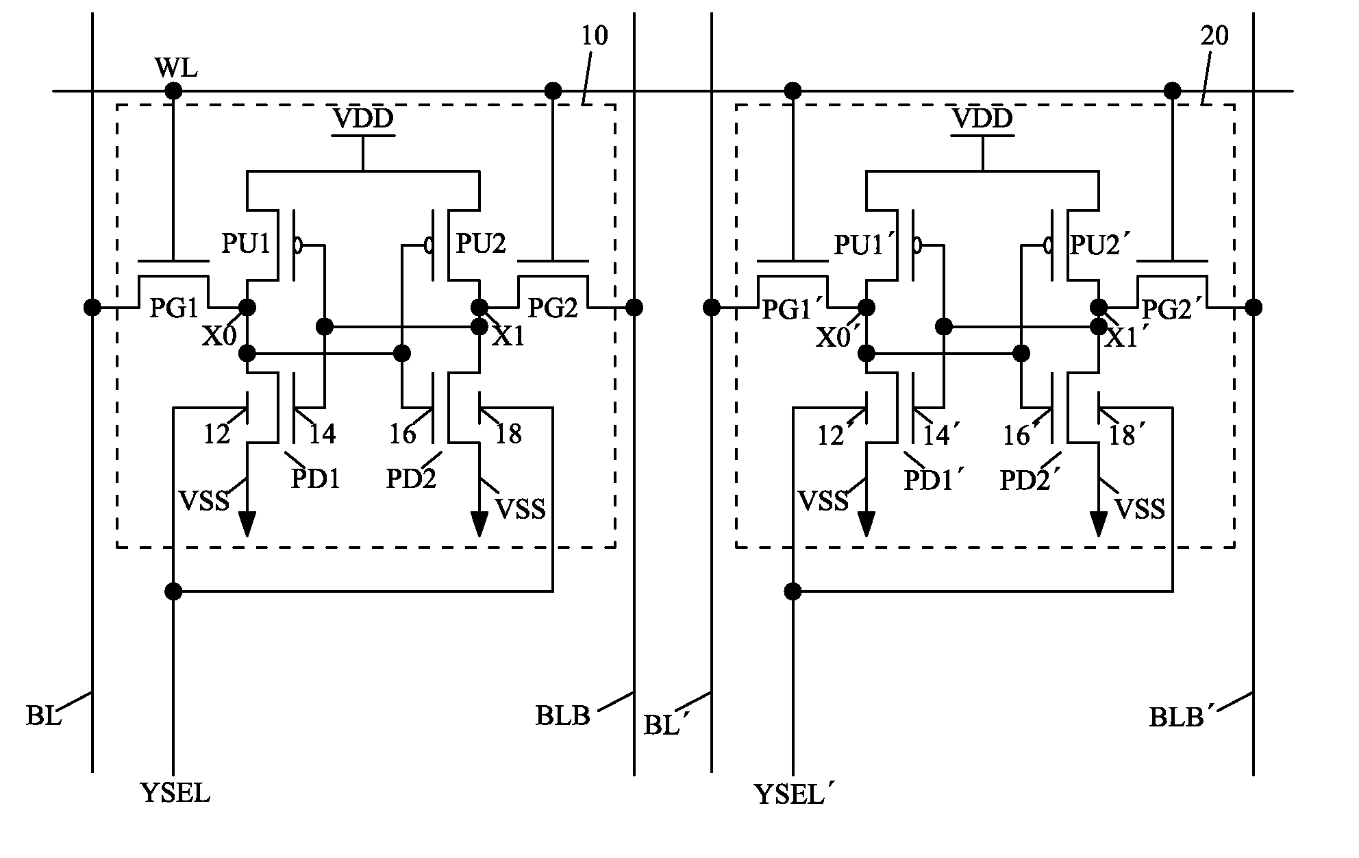 Read/Write Margin Improvement in SRAM Design Using Dual-Gate Transistors