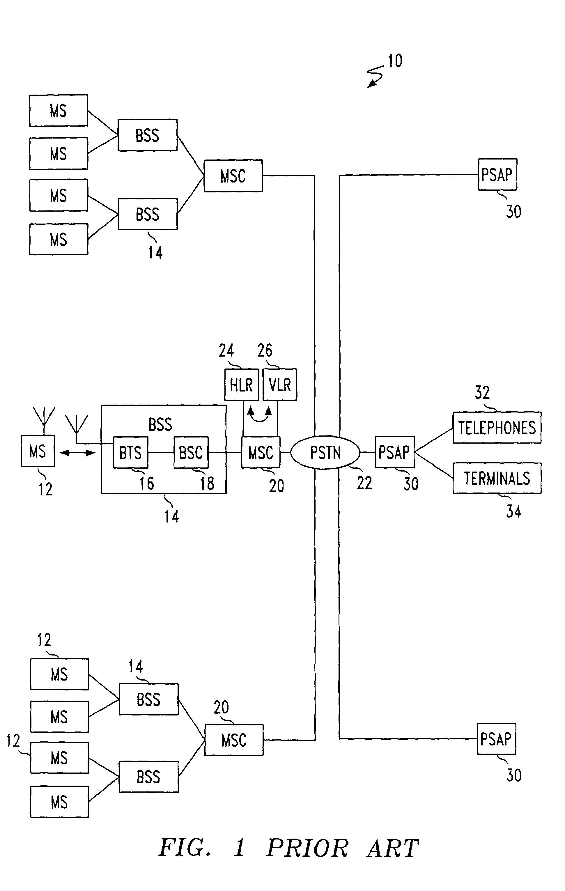 Enhanced 911 system for providing witness identification in a wireless communication system