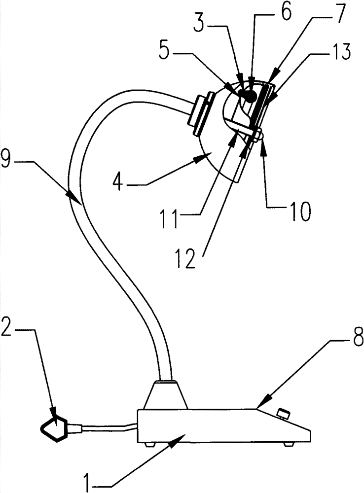 Near- and mid-infrared broadband field physical therapeutic instrument